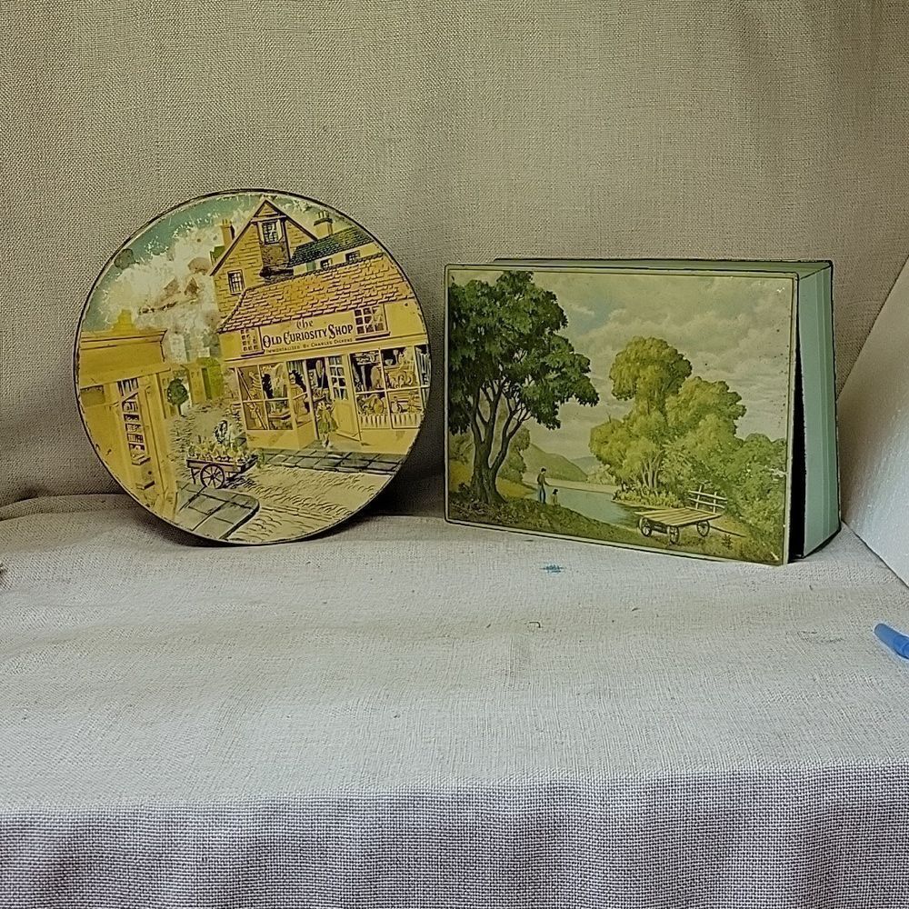 National Biscuit Company Tin Box and Vintage 1950’s “THE OLD CURIOsity shop tin